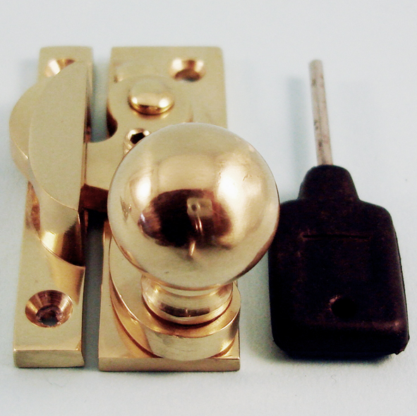 THD197L/PB • Locking • Polished Brass • Locking Clo Sash Fastener